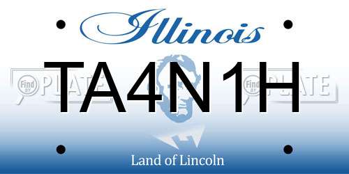 TA4N1H Illinois License Plate