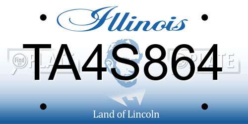 TA4S864 Illinois License Plate