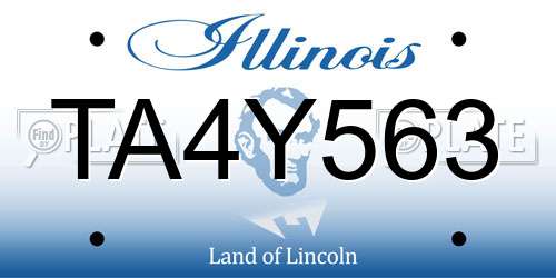 TA4Y563 Illinois License Plate