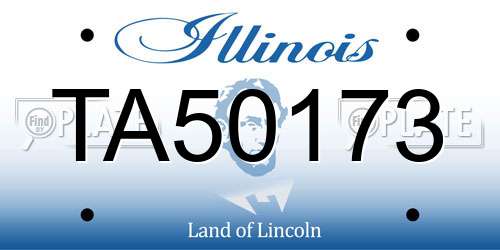 TA50173 Illinois License Plate