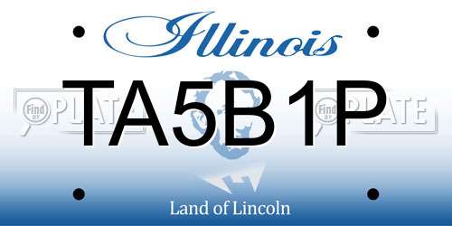 TA5B1P Illinois License Plate
