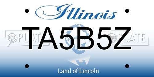 TA5B5Z Illinois License Plate
