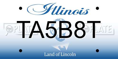 TA5B8T Illinois License Plate