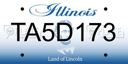 TA5D173 Illinois License Plate