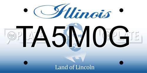 TA5M0G Illinois License Plate