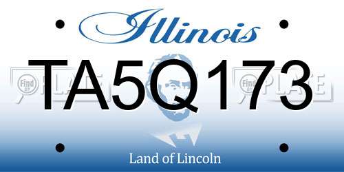 TA5Q173 Illinois License Plate