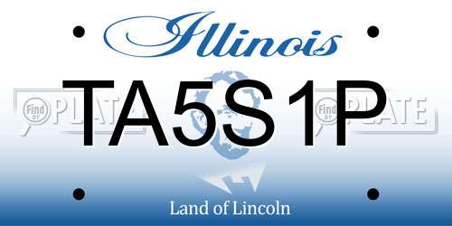 TA5S1P Illinois License Plate