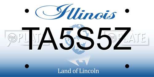 TA5S5Z Illinois License Plate