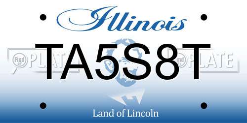 TA5S8T Illinois License Plate