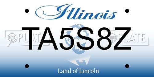 TA5S8Z Illinois License Plate