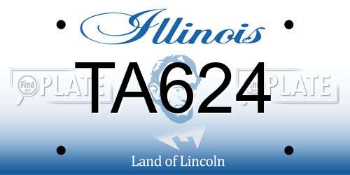 TA624 Illinois License Plate