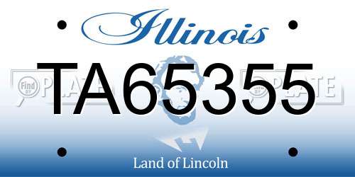 TA65355 Illinois License Plate
