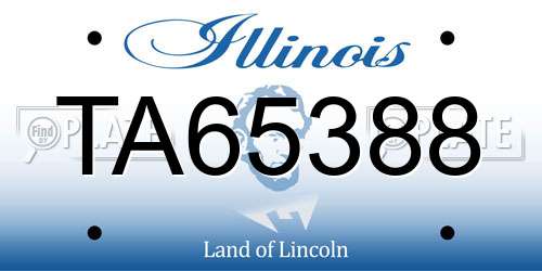 TA65388 Illinois License Plate