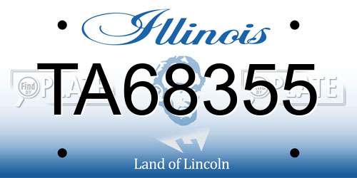 TA68355 Illinois License Plate