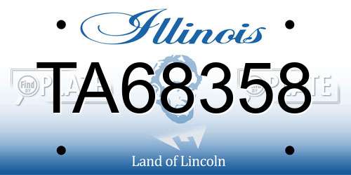 TA68358 Illinois License Plate