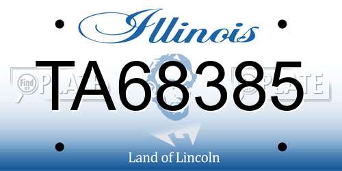 TA68385 Illinois License Plate