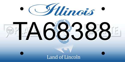 TA68388 Illinois License Plate