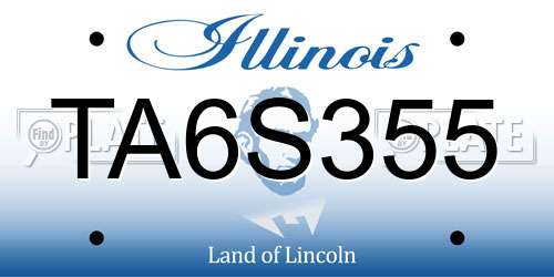 TA6S355 Illinois License Plate