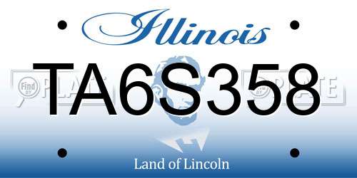 TA6S358 Illinois License Plate
