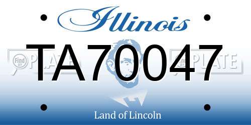 TA70047 Illinois License Plate