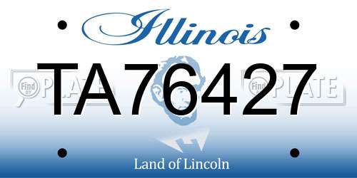 TA76427 Illinois License Plate