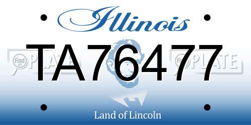 TA76477 Illinois License Plate