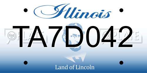 TA7D042 Illinois License Plate