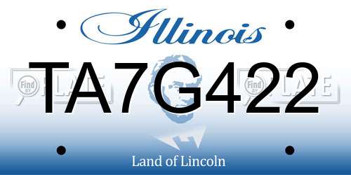 TA7G422 Illinois License Plate