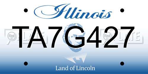 TA7G427 Illinois License Plate