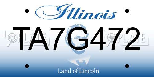 TA7G472 Illinois License Plate