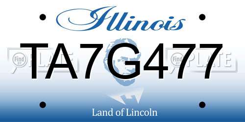 TA7G477 Illinois License Plate
