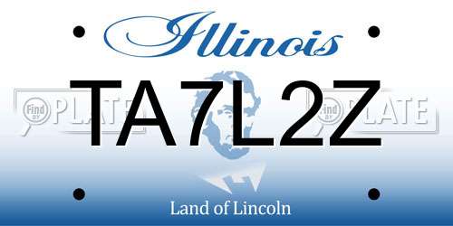 TA7L2Z Illinois License Plate