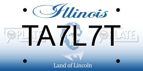 TA7L7T Illinois License Plate