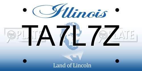 TA7L7Z Illinois License Plate