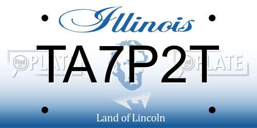 TA7P2T Illinois License Plate