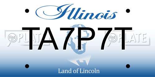 TA7P7T Illinois License Plate
