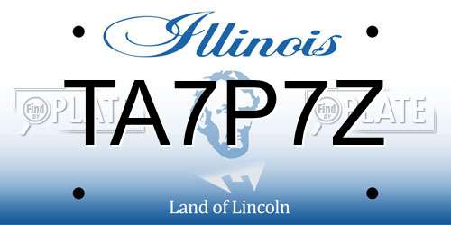 TA7P7Z Illinois License Plate