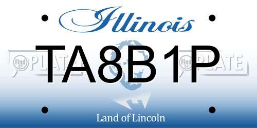 TA8B1P Illinois License Plate