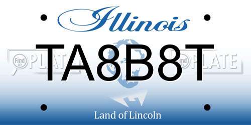 TA8B8T Illinois License Plate
