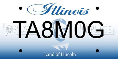 TA8M0G Illinois License Plate