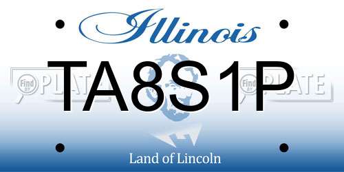 TA8S1P Illinois License Plate