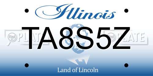 TA8S5Z Illinois License Plate