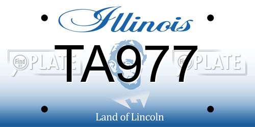 TA977 Illinois License Plate