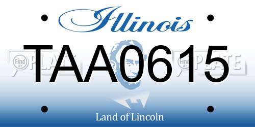 TAA0615 Illinois License Plate