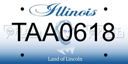 TAA0618 Illinois License Plate