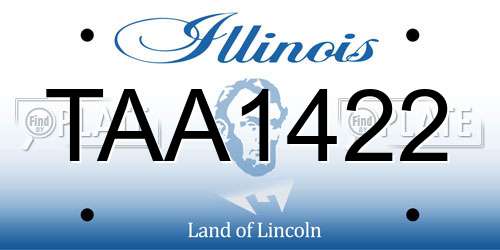 TAA1422 Illinois License Plate