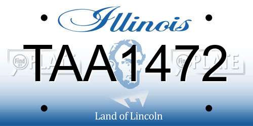 TAA1472 Illinois License Plate
