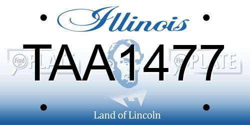TAA1477 Illinois License Plate