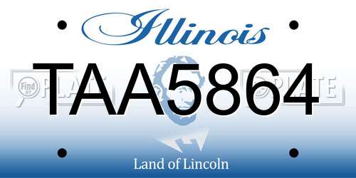 TAA5864 Illinois License Plate