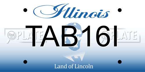 TAB16I Illinois License Plate